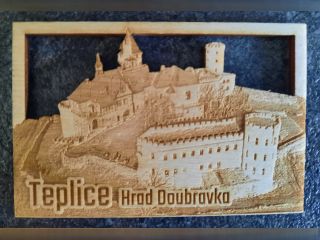 Magnetka - Teplice - Hrad Doubravka  75 x 50 mm - MAG22