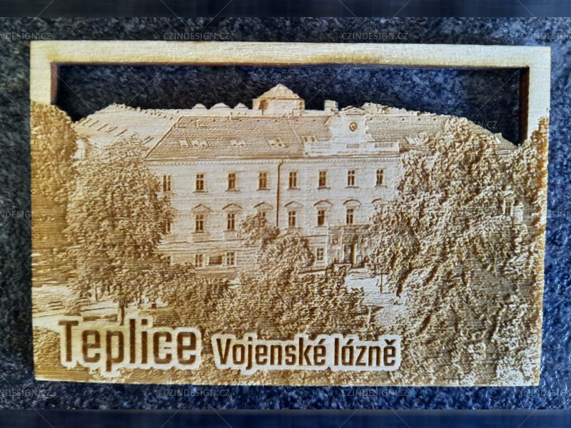 Magnetka Teplice -  Vojenské  Lázně - 75 x 50 mm - MAG24